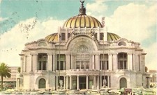 Façade of Palacio de Bellas Artes, Palace of Fine Arts, Mexico Postcard