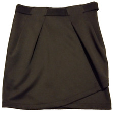 Vero Moda Black Cubs HW Cross Over Mini Skirt Size 40 New Without Tags