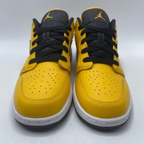 Nike Air Jordan 1 Low White University Gold Black 553560 700 Boy's Size 7Y NEW - Picture 4 of 10