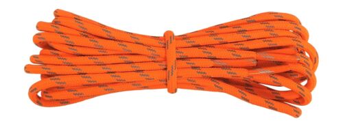 Hiking Boot Laces - Neon Orange with Reflective Flecks - 3.5 mm round - Picture 1 of 3