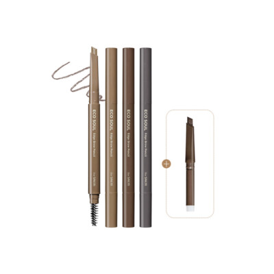 [THESAEM] Eco Soul Edge Brow Pencil Special Set - 1set (0.3g + Refill 0.3g)