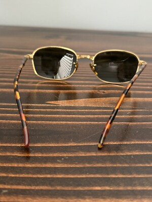 VINTAGE B&L RAY BAN W2190 GOLD/TORT G15 SLEEK RECTANGULAR CROSS