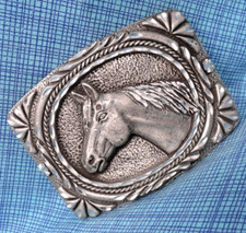 Western Horse Belt Buckle Equestrian Cowboy Cowgirl Vtg 1993 EGE USA   .XTT923