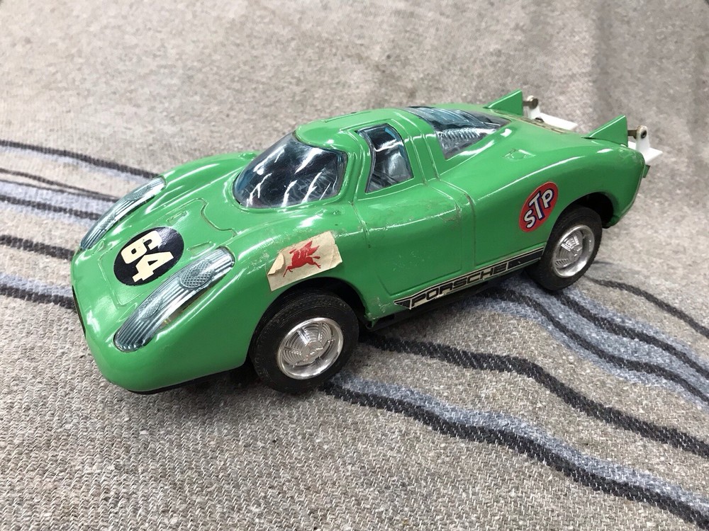 Asahi Tin Battery-Operated Porsche 917 1960s Vintage Race Car Toy Japan