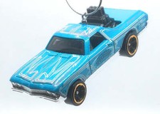 Christmas Ornament for 1968 Chevy El Camino Blue White Pin Stripes