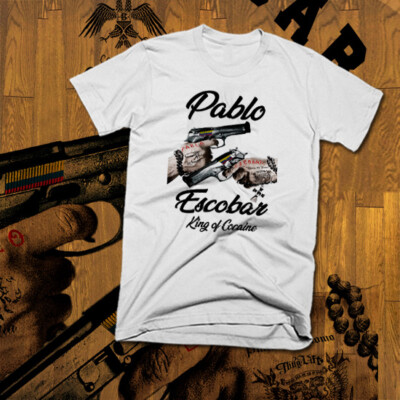 Hip Hop t-shirt Pablo Escobar Narcos Street Hustle Boss mobbin Gangster Mob tee