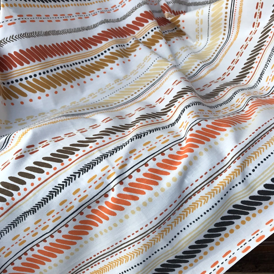 Винтажный MCM двойной лист комплект Aztec вдохновил мод цвета 60-х 70-х  - Изображение 3 из 4