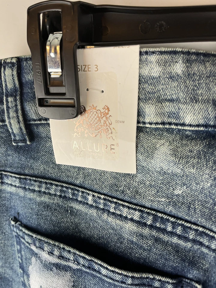 Pantalones Cortos Allure Denim Pintura Manchada Talla 3 Nuevos con Etiquetas Foto 3 de 4