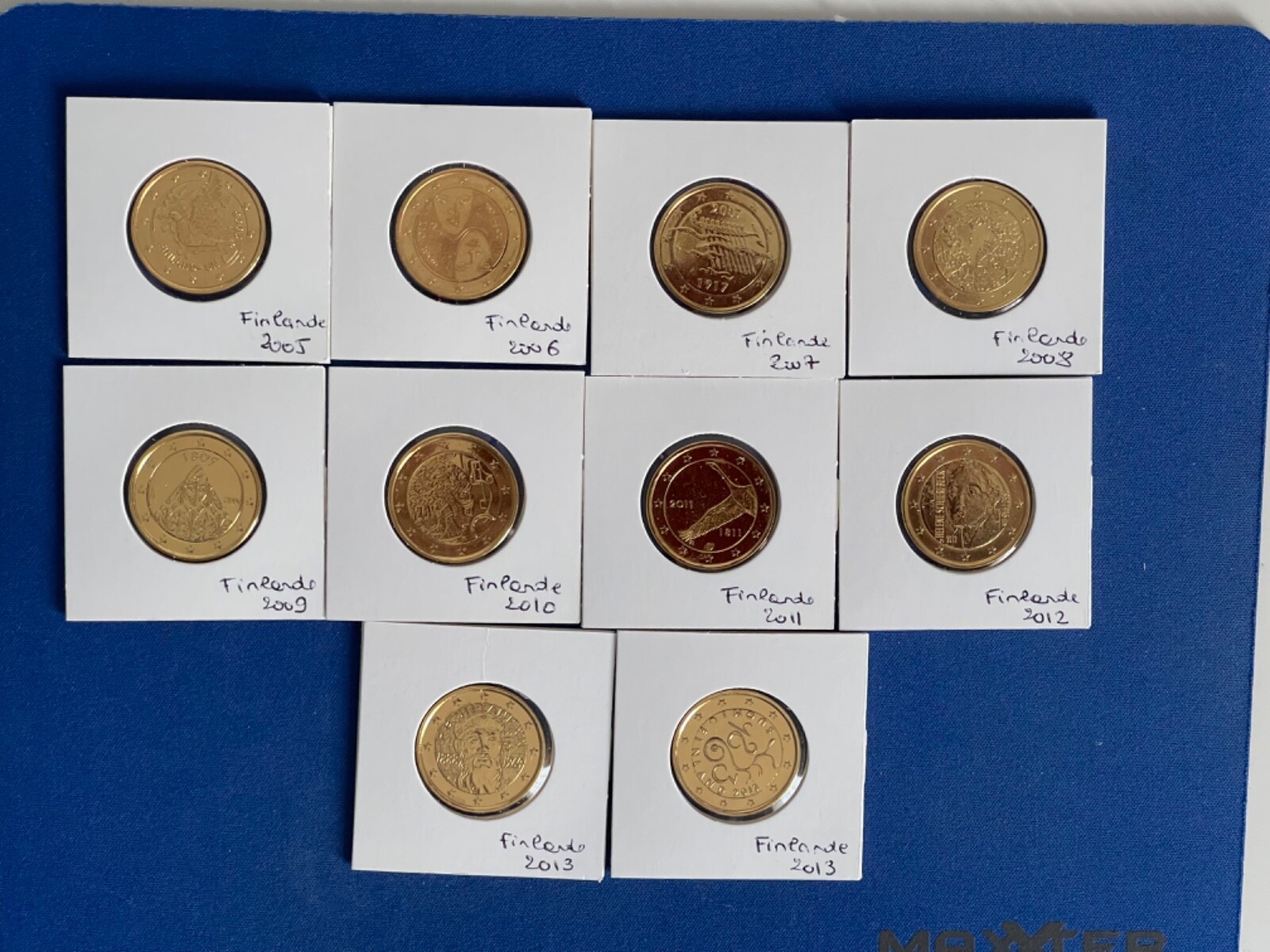 2 Euro Commémorative Plaqué Or FINLANDE 2005 à 2013