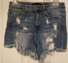 Kendall + Kylie Shorts Womens The Icon Short Distressed Denim Jean Size 7/28