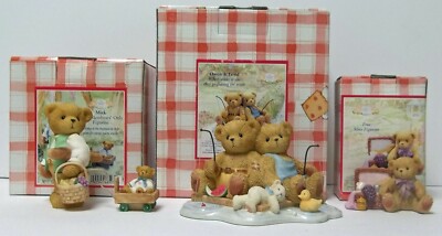 Cherished Teddies 2003 Club Member Figurines Mick, Owen & Jared and Lowell NEW