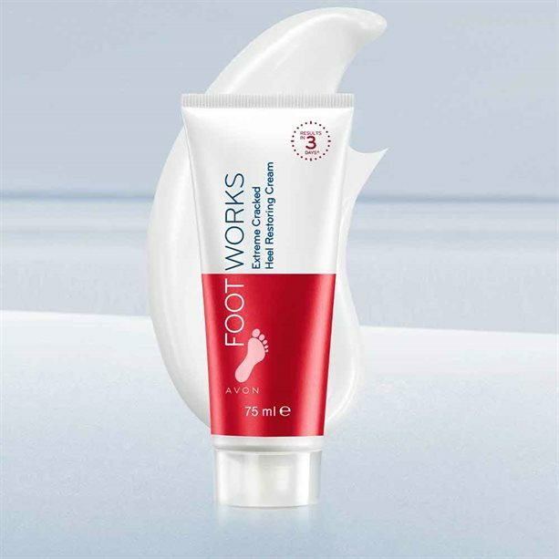 Crème Réparatrice Pieds Avon Foot Works - 75 Ml - Hyper Hydratante - Talons Crevassés