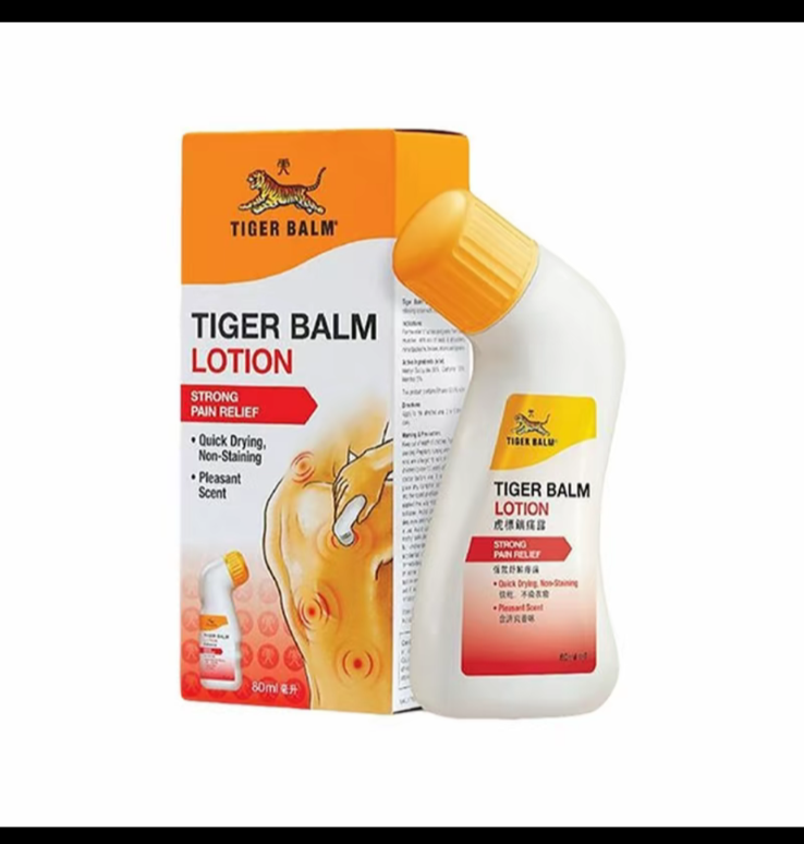 Tiger Balm Lotion 80ml for Shoulder & Back Pain Strength Massage Scent-Pack of 2