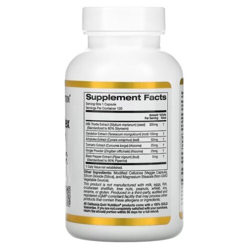 California Gold Nutrition Silymarin Complex 120 Kapseln Lebergesundheit - Original - Bild 2 von 4