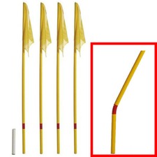 Set 4 Paletti Calcio d'Angolo Schiavi Sport Paletto Drappo Bandierina Calcetto 