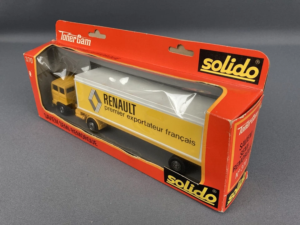 Juego de tóner Solido No. 370 Saviem Semi-Remorque - Remolque Renault Diecast Amarillo Foto 4 de 4