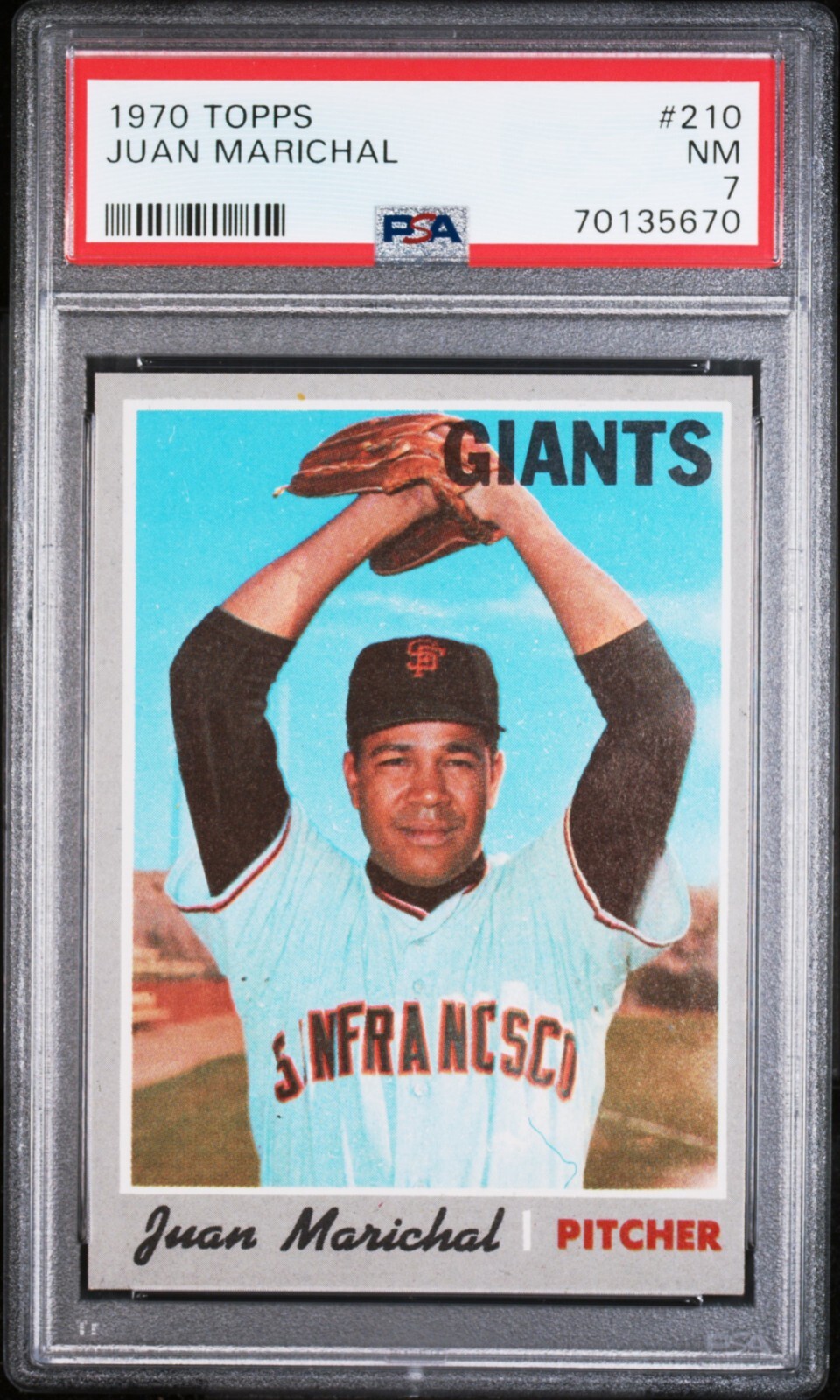 1970 TOPPS JUAN MARICHAL #210 PSA 7 NM VINTAGE GRADED SAN FRANCISCO GIANTS HOF