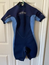 Bare 2/2mm Crush Shorty Sky Blue Scuba Diving Wetsuit Women's NEW Size 6