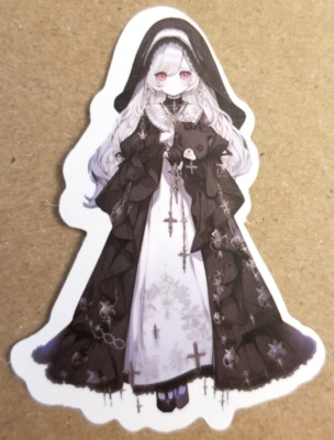 Halloween Sticker Chibi Girl Witch Vampire Queen Princess Nun Gothic Anime Manga