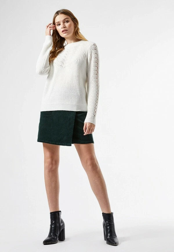 Dorothy Perkins Ivory Sweater Jumper With Open Knit Sleeve Detail Size 12 Bnwt - Image 2 of 3