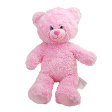 Build A Bear Teddy Pink Plush Stuffed Animal Toy Heart Nose Valentine 16" BAB