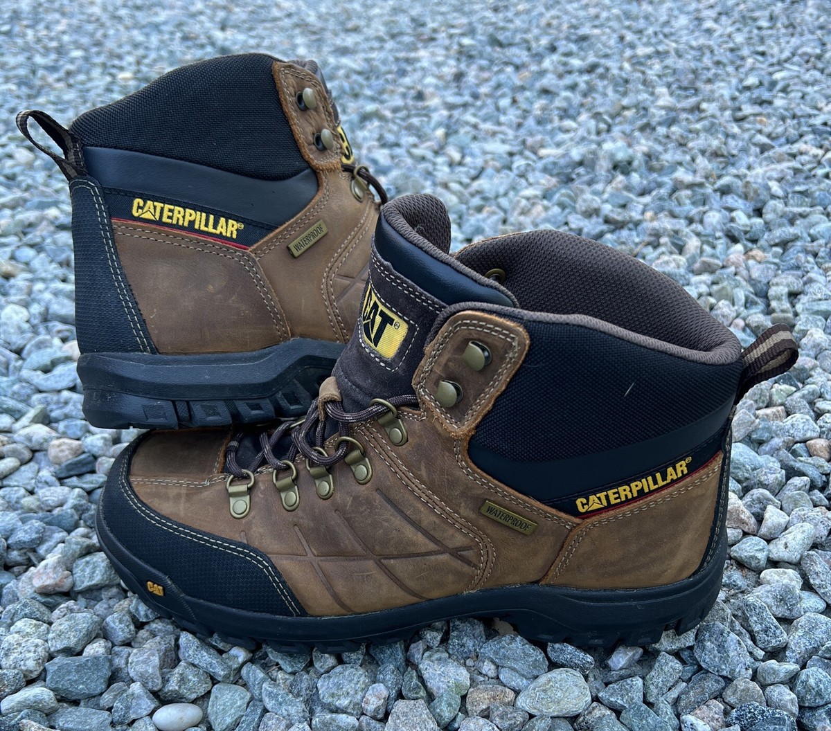 Caterpillar Boots Mens 11 Wide Real Brown Threshold 