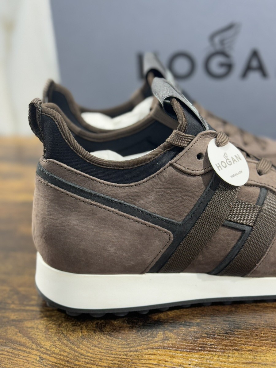 【送料&関税込】Hogan Hyperactive - Leather And Fabric Train Hogan Hyper Light Sneaker Blue Leather Memory Foam Luxury