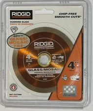 Original RIDGID GT40P 4" Glass/Mosaic Wet Cutting Tile Diamond Blade. NEW SEALED