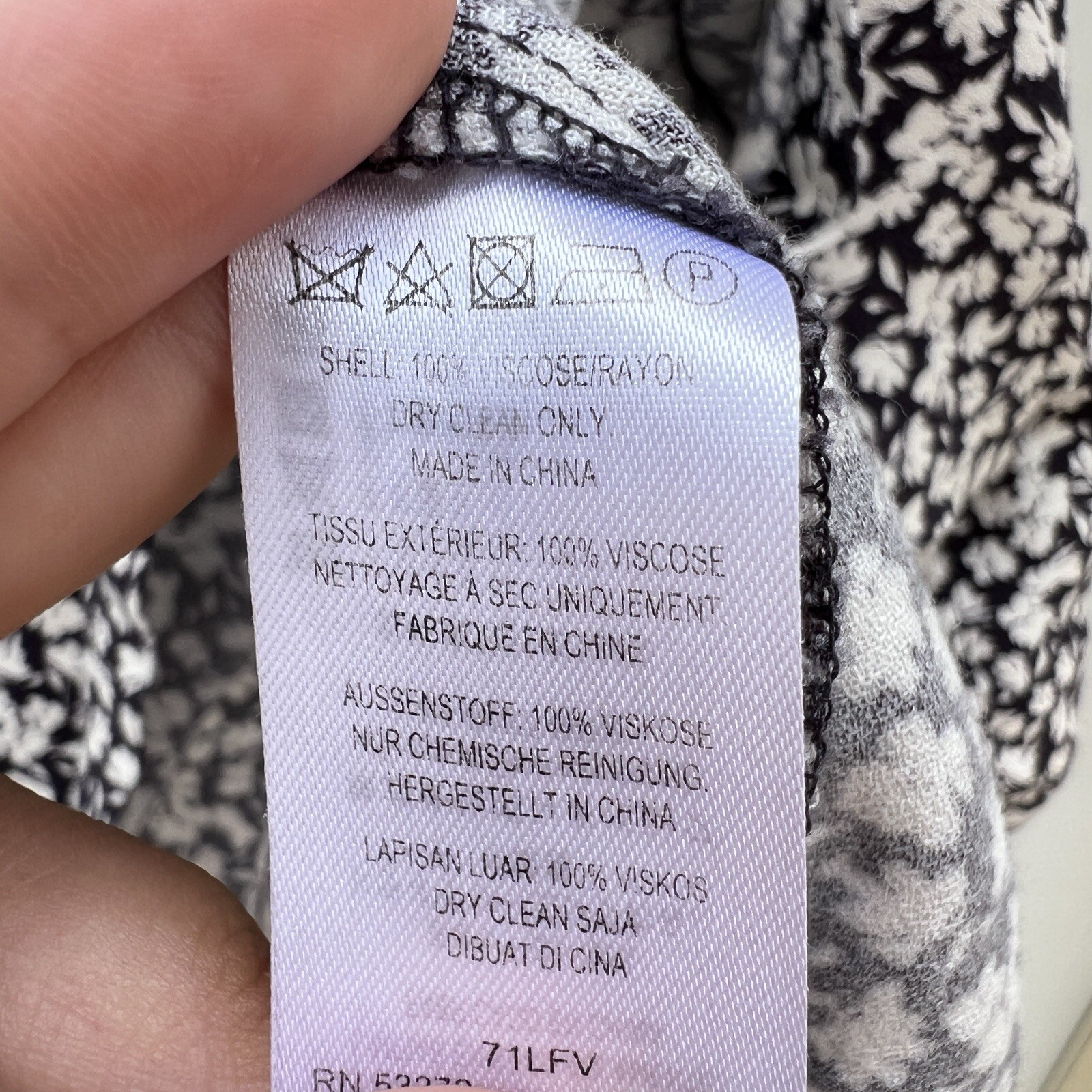 French Connection Collared Button down Floral bla… - image 7