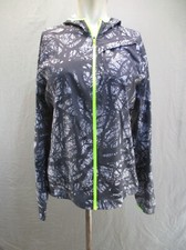 NIKE DRI-FIT Size M Womens Multicolor Full Zip Hood Pocket Athletic Jacket 801