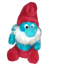 Vintage 1981 Peyo Wallace Berrie Papa Smurf Stuffed Plush Toy 8"
