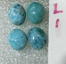 Designer Rare Natural Larimar oval cabochon size 8 x 10 mm lot 4 pcs lots 1-10