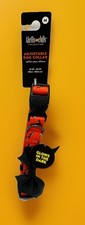 Thrills & Chills Glows In The Dark Bat Bow Collar Halloween Dog Med 14”-20”