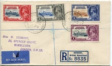 1935 Silver Jubilee Somaliland set with var. on a registered cover to London