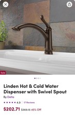 Delta Single Handle Oil Rubbed Kitchen Faucet with Soap Dispenser