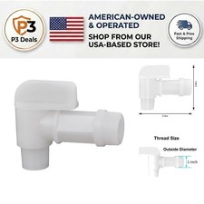 Polyethylene Faucet Spigot 1" Thread - Ideal for 5  6 Gallon Jugs