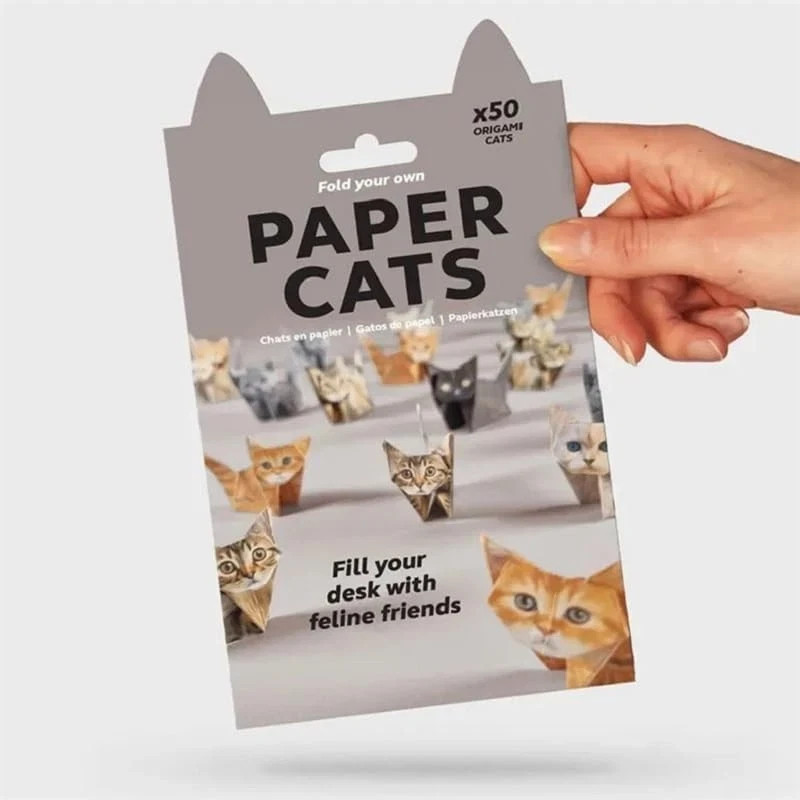 DIY Paper Cats - 50 Sheets DIY Origami Paper to Fold Cute Animal Cat Figures