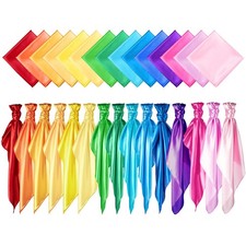 Geyoga 15 Pcs Fabric Juggling Scarves 35 x 35 Inch One Size, Multicolor