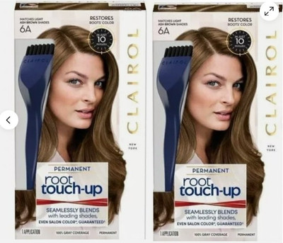 (Pack 2) Clairol Root Touch Up Permanent Hair Color Kit 6A Light Ash Brown