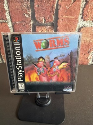 Worms Playstation 1 PS1 Complete Black Label Original
