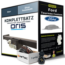 Für FORD Tourneo Custom V362 , F3 Anhängerkupplung starr +eSatz 7pol uni 12- Set