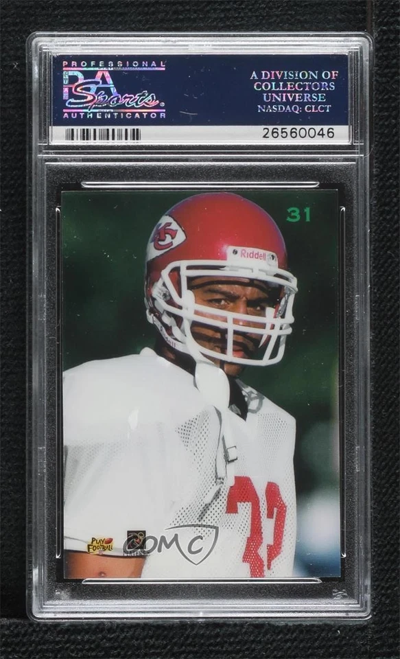 1996 Playoff Contenders Leather Marcus Allen #31 PSA 10 GEM MT HOF - Image 2 of 2
