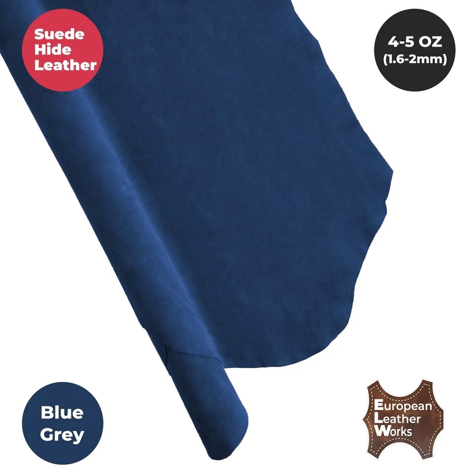 ELW Chap Splits Suede 4-5 oz (1.6-2mm) Pre-Cut Piece Leather AB Grade Cowhide - Image 3 of 4