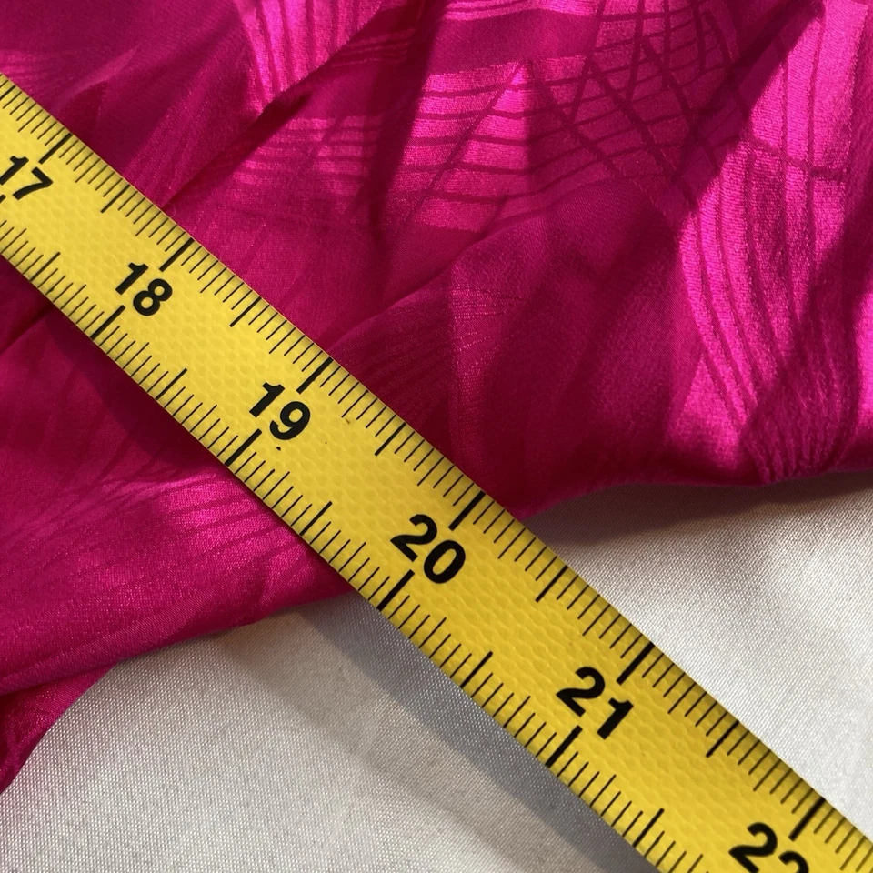 Blusa vintage años 90 Oleg Cassini para mujer rosa geométrica seda talla 8 glamurosa audaz Foto 4 de 4