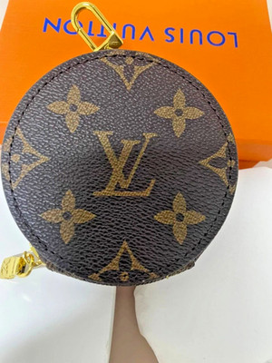 Louis Vuitton Multi Pochette Accessoires Round Coin Purse Monogram Canvas Brown.