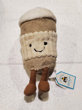 Jellycat Amuseables Coffee To Go Plush Bag Charm Brand New With Tag