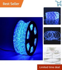 50ft Waterproof LED Rope Lights Blue Connectable Indoor Outdoor Decor