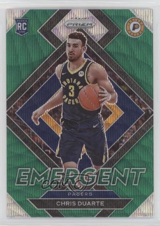 2021-22 Panini Prizm Emergent Green Wave Prizm Chris Duarte #14 Rookie RC