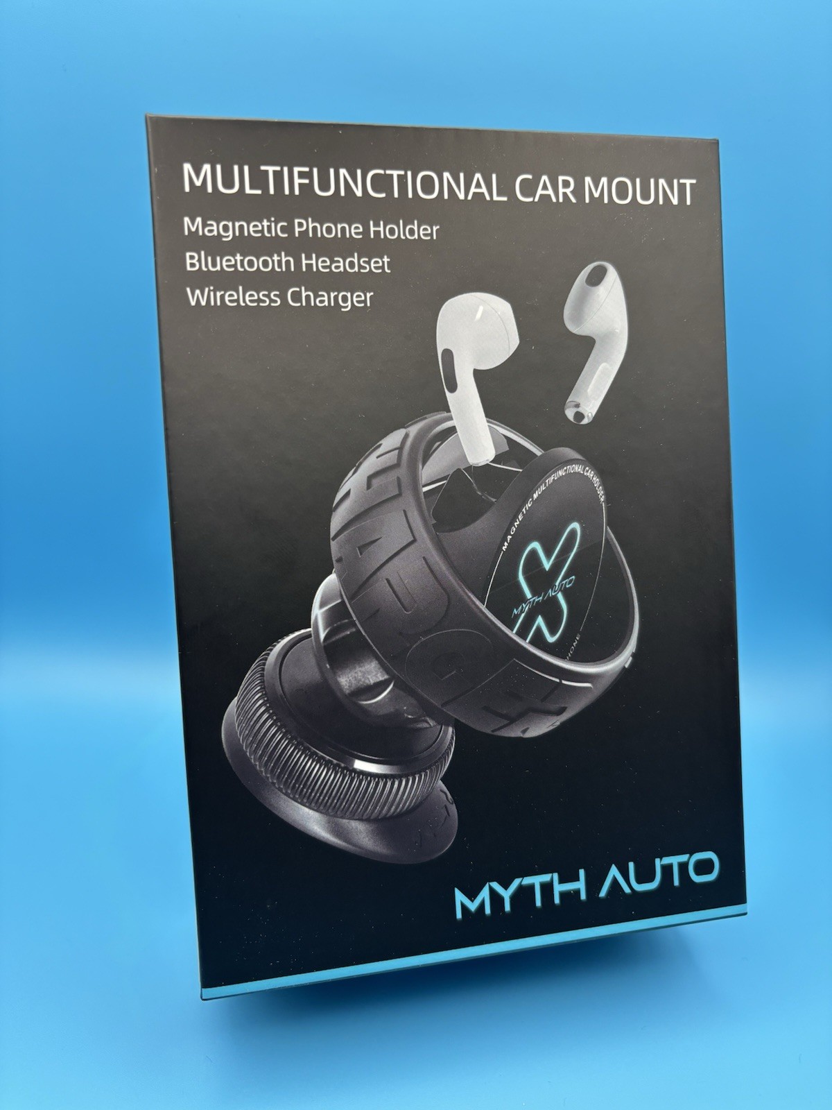 New Car Vent Mount Charger 15W Ultra-Fast Mag Safe!! W/wireless earbuds!!