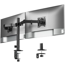 monTEK Heavy Duty Dual Monitor Stand for 17  32" Monitors, Stable Desk Moun